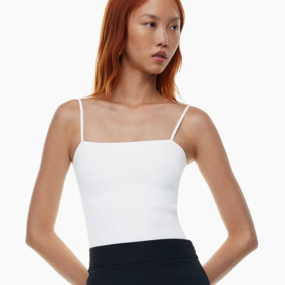 Aritzia Babaton Sculpt Knit Cami Tank - White S
